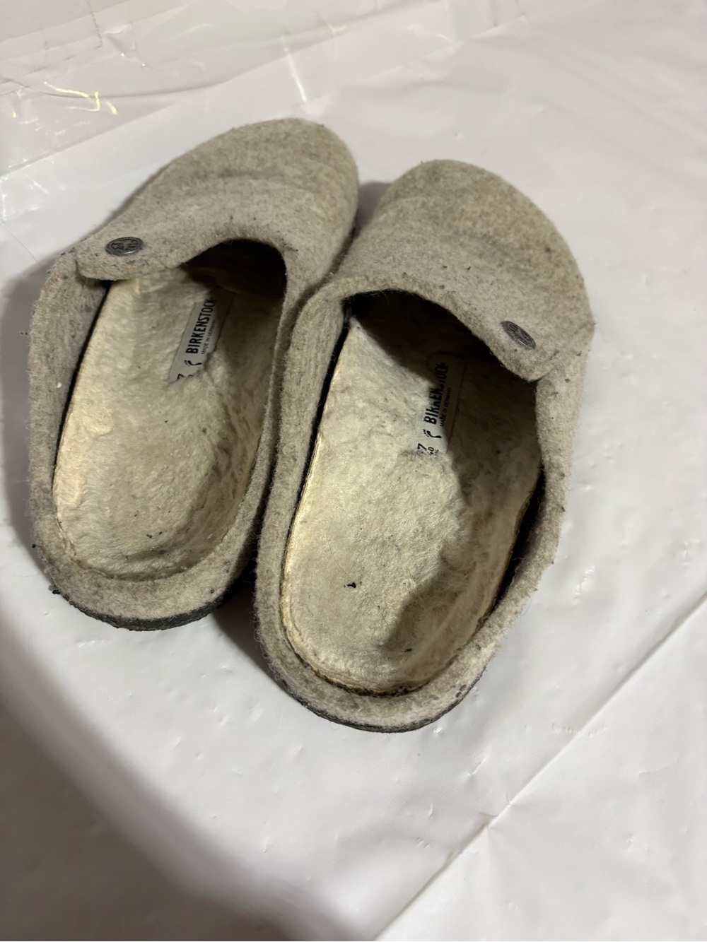 Birkenstock Felt Slip-On Clog in Beige - Picture 3 of 16